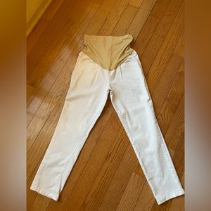 White MATERNITY jeans full panel GLOW